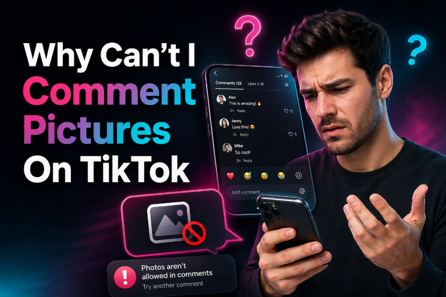 why can't i comment pictures on tiktok