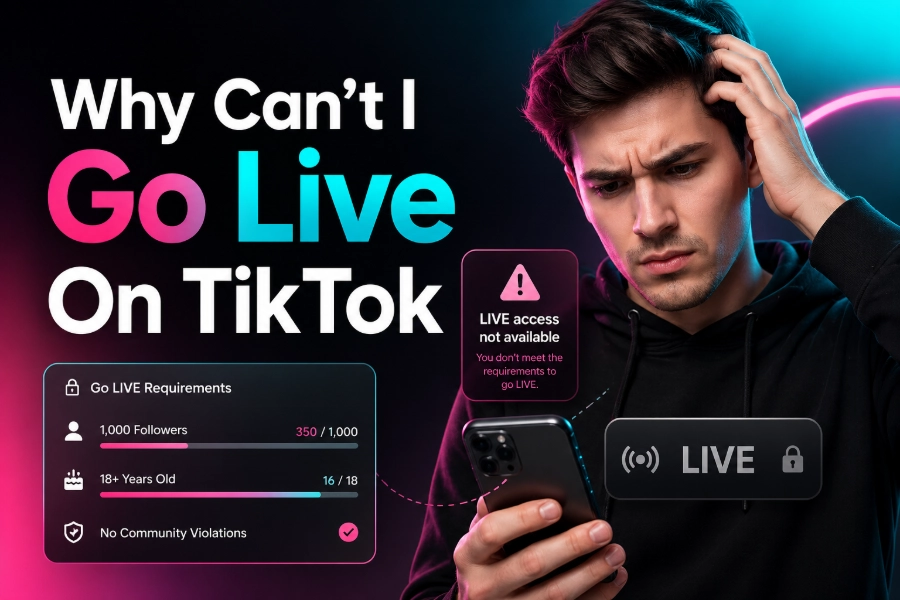 why can't i go live on tiktok